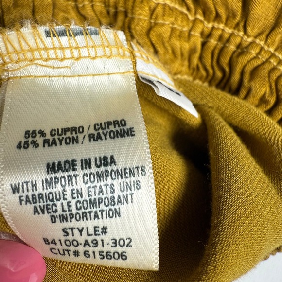 Bella Dahl Yellow Gold Long Sleeve Blouse Top Size Large - Picture 8 of 14